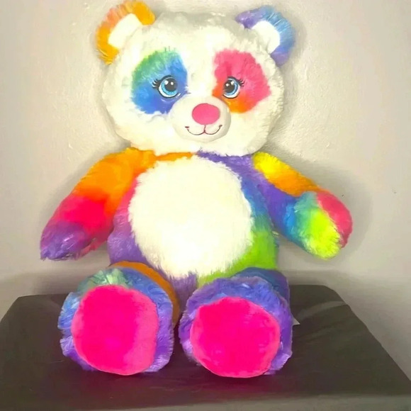 Build-A-Bear Workshop Pop of Color Rainbow Panda Teddy 16" Plush - Picture 1 of 4